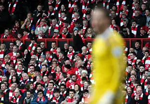 Bristol City Fans United: A Sea of Scarves at Ashton Gate During the FA Cup Fourth Round Match Against West Ham United