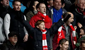 Framed Print : Bristol City Fans Unwavering Passion at Nottingham Forest vs. Bristol City, Sky Bet Championship (27 / 02 / 2016)
