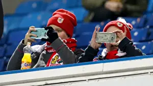 Leeds United V Bristol City Prints: Bristol City Fans Unwavering Support: A Tense Showdown against Leeds United in the Sky Bet Championship