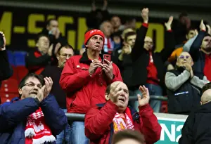 Wigan Athletic V Bristol City Prints: Bristol City Fans Unwavering Support at Wigan Athletic vs