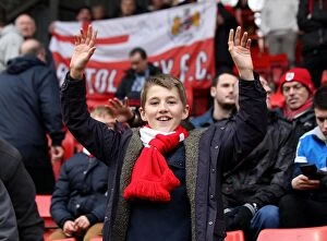 Images Dated 6th February 2016: Bristol City Fans at The Valley during Charlton Athletic vs. Bristol City Championship Match