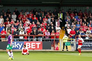 Bristol City Fans Watching Intently at Fleetwood Town vs