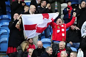 Carlisle United V Bristol City Prints: Bristol City Fans Wave City Flag at Carlisle United Match, October 2013