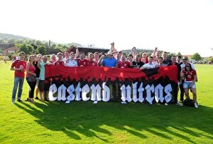Images Dated 15th July 2010: Bristol City Fans Waving Their Iconic Flag at Helsingborgs IF Match