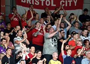 Bristol City V Brentford Prints: Bristol City Fans Go Wild: Aaron Wilbraham's Goal vs Brentford (150815)