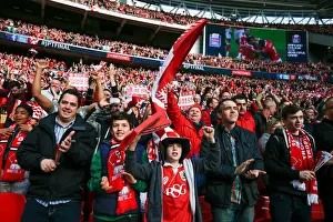 Bristol City V Walsall JPT Final - Fans Prints: Bristol City Fans Go Wild: Aden Flint's Johnstones Paint Trophy Goal (2015)