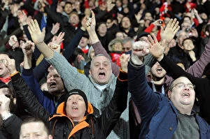 Images Dated 9th January 2016: Bristol City Fans Go Wild as Agard Scores the Second Goal vs. West Brom in FA Cup Third Round
