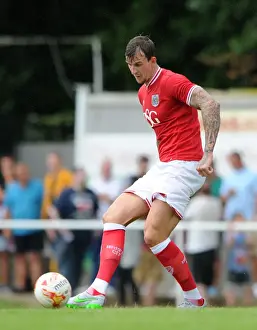 Bristol City FC: Aden Flint in Pre-Season Action at Brislington Stadium, 2015