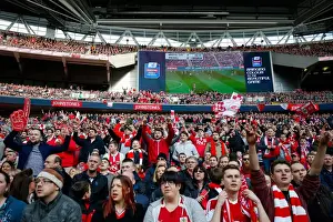 Bristol City FC: Aden Flint's Goal - Thrilled Fans Celebrate at Wembley Stadium, Johnstones Paint Trophy Final, 2015