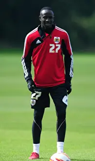 Bristol City Training 27-09-12 Prints: Bristol City FC: Albert Adomah in Focus during September 2012 Training