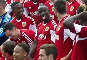 Framed Print : Bristol City FC: Albert Adomah's Unique Expression at 2013 Team Photo Shoot