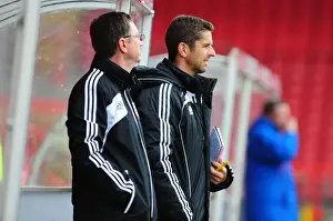 Framed Print : Bristol City FC: Alex Russell and Willie McStay Oversee U21s Training Session vs Ipswich Town, 24 / 09 / 2012