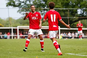 Framed Print : Bristol City FC: Ash Harper Scores the Winning Goal Against Keynsham Town in Pre-Season Community Match Framed Print : Bristol City FC: Ash Harper Scores the Winning Goal Against Keynsham Town in Pre-Season Community Match