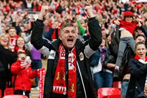 Bristol City V Walsall JPT Final - Fans Prints: Bristol City FC: Celebrating the Second Goal at Wembley Stadium