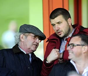 Images Dated 12th April 2014: Bristol City FC Chairmen Keith Dawe and Jon Lansdown at Walsall's Banks Stadium