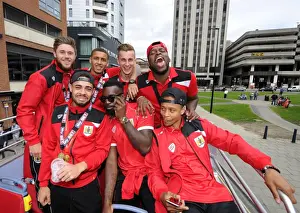 Automatic Prints: Bristol City FC: Champions Bus Parade - Celebrating Glory on Top of the Bus (Joe Meredith/JMP)