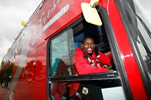 Champions Prints: Bristol City FC: Champions Bus Parade - Jay Emmanuel-Thomas at the Helm