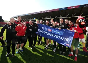 Bristol City V Coventry City (Champions) Prints: Bristol City FC: Champions League One Victory Celebrations (180415)