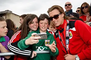 Champions Prints: Bristol City FC Champions Parade: Luke Freeman's Epic Selfie with Fans