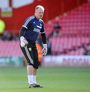 Images Dated 1st February 2014: Bristol City FC: David Coles Focuses on Goalkeeping in Training Ahead of Carlisle United Clash