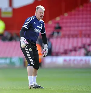 Bristol City V Carlisle United Prints: Bristol City FC: David Coles Focuses on Goalkeeping in Training Ahead of Carlisle United Clash (January 2014)