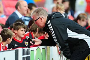 Open Day Prints: Bristol City FC: David Lloyd Engages with a Fan at Pre-Season Open Day