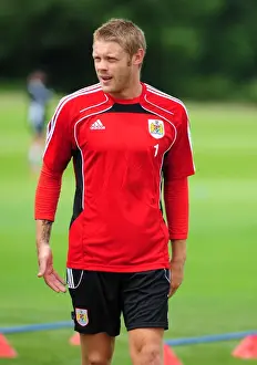 Bristol City FC: Dean Gerken in Focus during Championship Pre-Season Training