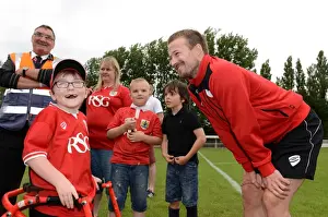 Bristol City FC: Deep in Thought - Oskar Pycroft and Wade Elliott in Intense Conversation during Pre-Season Friendly (2015)