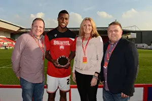 Bristol City V Reading Prints: Bristol City FC: Dougie Allward's Image of Man of the Match Presentation vs