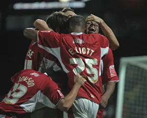 Watford V Bristol City Prints: Bristol City FC: Euphoric Victory Celebration Against Watford