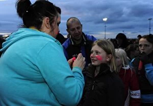 BAWFC v Chelsea Ladies Collection: Bristol City FC: Fan Face Painting at Half Time - Bristol Academy vs. Chelsea Ladies, 2014