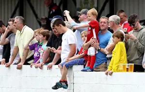 The Grove Prints: Bristol City FC Fans in Action at Pre-Season Friendly against Hengrove Athletic, 2016