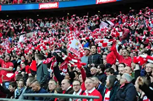 Bristol City FC Fans Celebrate Johnstone's Paint Trophy Victory at Wembley Stadium