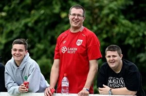 Images Dated 10th July 2016: Bristol City FC Fans in Full Swing at Hengrove Athletic Pre-season Friendly