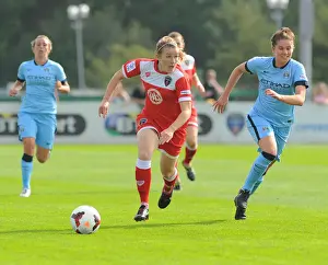 Bawfc Prints: Bristol City FC: Frankie Brown in Action against Manchester City Ladies