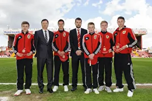 Town Prints: Bristol City FC: Half Time Celebration with Newly Capped Players vs