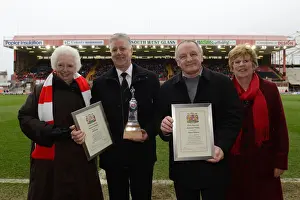 Bristol City V Rochdale Prints: Bristol City FC: Harry Barnes Receives the Man of the Match Award against Rochdale
