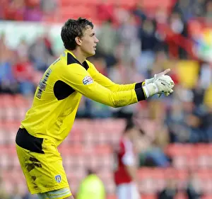 Framed Print : Bristol City FC: Heartbreak for Goalkeeper Sam Walker as Glove Shatters Mid-Match