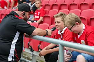 Bristol City V Portsmouth Prints: Bristol City FC: Ian Downs Engages Supporters Before Kick-off vs Portsmouth (30.07.2016)