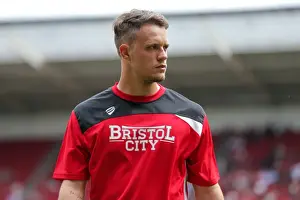 Bristol City V Portsmouth Prints: Bristol City FC: Ivan Lucic Focuses Intently During Pre-Season Clash Against Portsmouth at Ashton Gate
