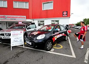Open Day Prints: Bristol City FC: Jody Morris Fills Car with Soccer Ball at Open Day