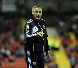 Bristol City V Shrewsbury Town Prints: Bristol City FC: John Pemberton Coaches Team During Bristol City V Shrewsbury Town Match
