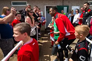 Bristol City FC: Jonathan Kodjia Interacts with Kids at Hengrove Athletic Pre-Season Match
