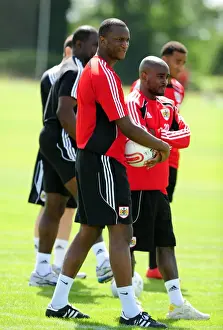Pre-Season Training Prints: Bristol City FC: Kalifa Cisse and Jamal Campbell-Ryce Train Together Ahead of New Season