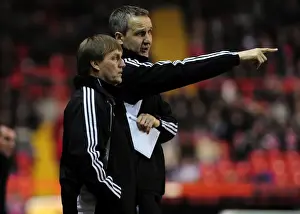 Framed Print : Bristol City FC: Keith Milen and Steve Wigley Prepare for Swansea City Clash in Championship Match, 01 / 02 / 2011 - Ashton Gate Stadium