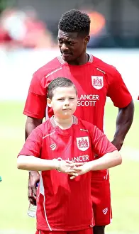 The Grove Prints: Bristol City FC: Kieran Agard and Mascot Prepare for Pre-Season Friendly at Hengrove Athletic