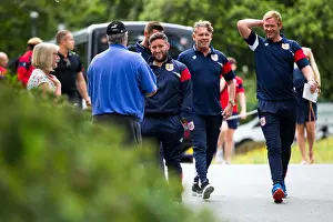 Bristol City FC: Lee Johnson Engages with Supporters upon Arrival at Guernsey Friendly (09.07.17)
