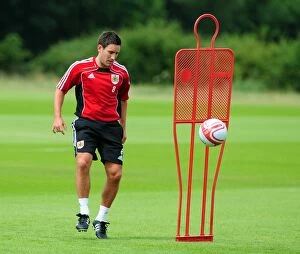 Images Dated 1st July 2010: Bristol City FC: Lee Johnson Kicks Off Pre-Season Training