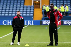 Hillsborough Prints: Bristol City FC: Lee Johnson and Tammy Abraham Pre-Match Stroll at Hillsborough (Sheffield Wednesday vs)