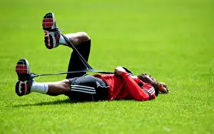 Framed Print : Bristol City FC: Liam Fontaine Prepares for Action during Pre-Season Training Framed Print : Bristol City FC: Liam Fontaine Prepares for Action during Pre-Season Training